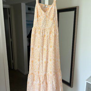 GORGEOUS Orange/ White Dress from Loft, Perfect for Wedding